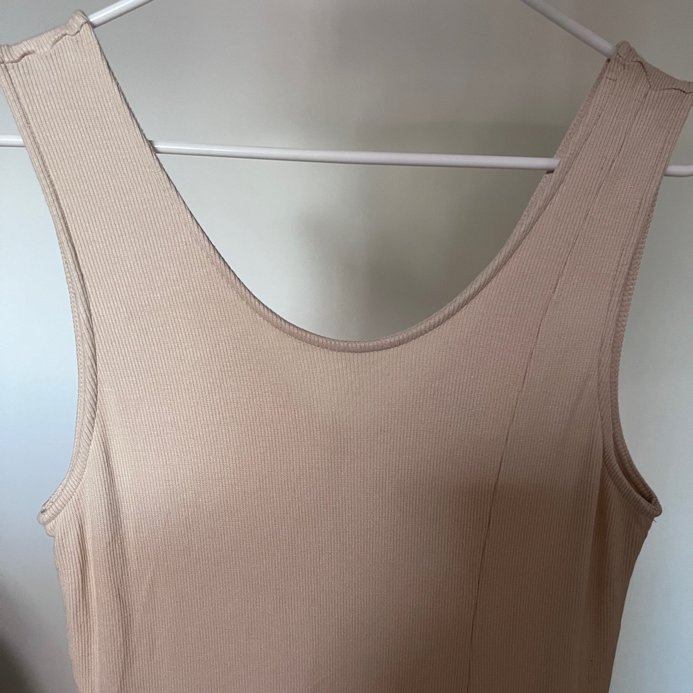 Three Dots Rib Slit Tank Dress | Sandshell - Picture 8 of 10